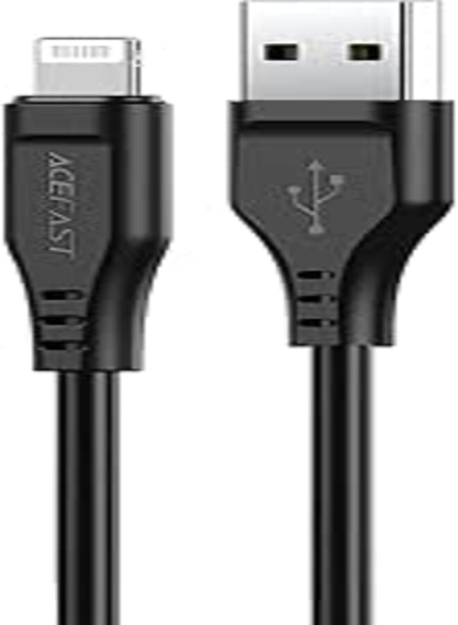 ACEFAST C3-02 USB-A To Lightning TPE Charging Data Cable 1.2M - Black
